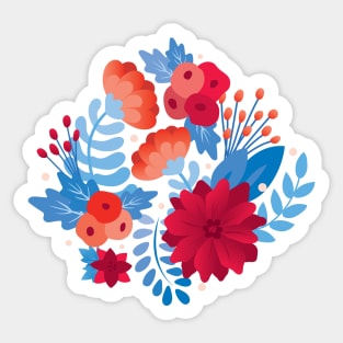 Red flowers Sticker